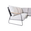 4seasons Outdoor "Balade" Loungemöbel, Edelstahl anthrazit, Rope anthrazit, Armlehnen Teak