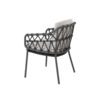 4seasons Outdoor "Calpi" Diningsessel, Alu anthrazit, Rope anhrazit