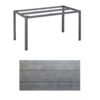 Kettler "Cubic" Tischgestell 140x70 cm, Aluminium anthrazit mit HPL-Platte Grau mit Fräsung