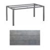 Kettler "Cubic" Tischgestell 160x95 cm, Aluminium anthrazit mit HPL-Platte Grau mit Fräsung