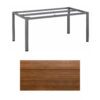 Kettler "Cubic" Tischgestell 160x95 cm, Aluminium anthrazit mit HPL-Platte Teak-Optik mit Fräsung