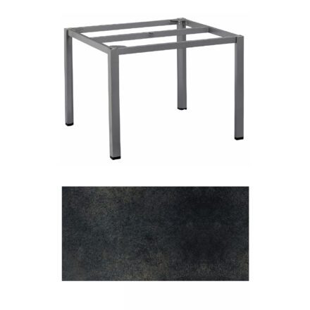Kettler "Cubic" Tischgestell 95x95 cm, Aluminium anthrazit mit HPL-Platte Titanit anthrazit