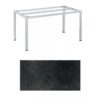 Kettler "Cubic" Tischgestell 140x70 cm, Aluminium silber mit HPL-Platte Titanit anthrazit