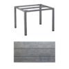 Kettler "Cubic" Tischgestell 95x95 cm, Aluminium anthrazit mit HPL-Platte Grau mit Fräsung