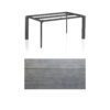 Kettler "Diamond" Tischsystem Gartentisch, Gestell Aluminium anthrazit, Tischplatte HPL Grau mit Fräsung, 160x95 cm