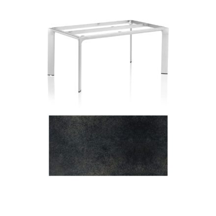 Kettler "Diamond" Tischsystem Gartentisch, Gestell Aluminium silber, Tischplatte HPL Titanit anthrazit, 160x95 cm
