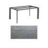 Kettler "Diamond" Tischsystem Gartentisch, Gestell Aluminium anthrazit, Tischplatte HPL Grau mit Fräsung, 180x95 cm