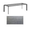 Kettler "Diamond" Tischsystem Gartentisch, Gestell Aluminium anthrazit, Tischplatte HPL Grau mit Fräsung, 220x95 cm