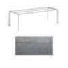 Kettler "Diamond" Tischsystem Gartentisch, Gestell Aluminium silber, Tischplatte HPL Grau mit Fräsung, 220x95 cm