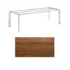 Kettler "Diamond" Tischsystem Gartentisch, Gestell Aluminium silber, Tischplatte HPL Teak-Optik mit Fräsung, 220x95 cm