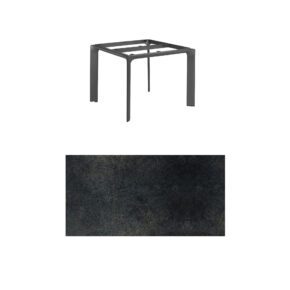 Kettler "Diamond" Tischsystem Gartentisch, Gestell Aluminium anthrazit, Tischplatte HPL Titanit anthrazit, 95x95 cm