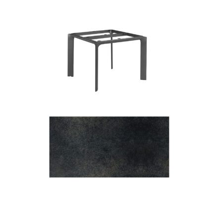 Kettler "Diamond" Tischsystem Gartentisch, Gestell Aluminium anthrazit, Tischplatte HPL Titanit anthrazit, 95x95 cm