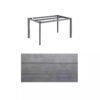 Kettler "Edge" Gartentisch, Gestell Aluminium anthrazit, Tischplatte HPL Grau mit Fräsung, 140x70 cm