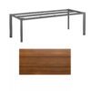 Kettler "Edge" Gartentisch, Gestell Aluminium anthrazit, Tischplatte HPL Teak-Optik mit Fräsung, 220x95 cm