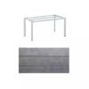 Kettler "Edge" Gartentisch, Gestell Aluminium silber, Tischplatte HPL Grau mit Fräsung, 140x70 cm