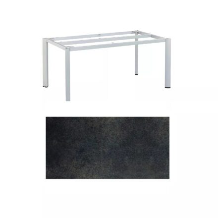 Kettler "Edge" Gartentisch, Gestell Aluminium silber, Tischplatte HPL Titanit, 160x95 cm