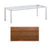 Kettler "Edge" Gartentisch, Gestell Aluminium silber, Tischplatte HPL Teak-Optik mit Fräsung, 220x95 cm