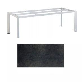 Kettler "Edge" Gartentisch, Gestell Aluminium silber, Tischplatte HPL Titanit, 220x95 cm