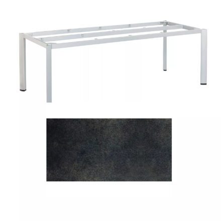 Kettler "Edge" Gartentisch, Gestell Aluminium silber, Tischplatte HPL Titanit, 220x95 cm