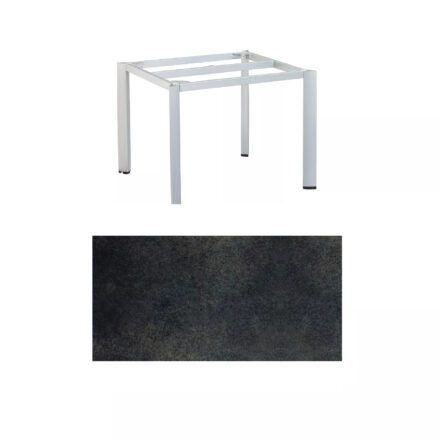 Kettler "Edge" Gartentisch, Gestell Aluminium silber, Tischplatte HPL Titanit, 95x95 cm