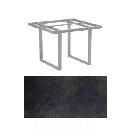 Kettler "Skate" Gartentisch Casual Dining, Gestell Aluminium silber, Tischplatte HPL Titanit anthrazit, 95x95 cm, Höhe ca. 68 cm