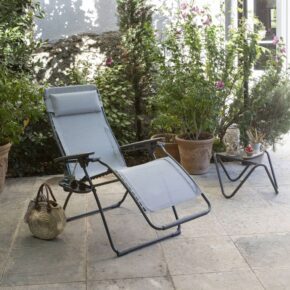 Lafuma "Futura" Relaxsessel, Gestell Stahl titane, Sitzfläche Batyline® Duo galet © LAFUMA MOBILIER - Pierrick Verny