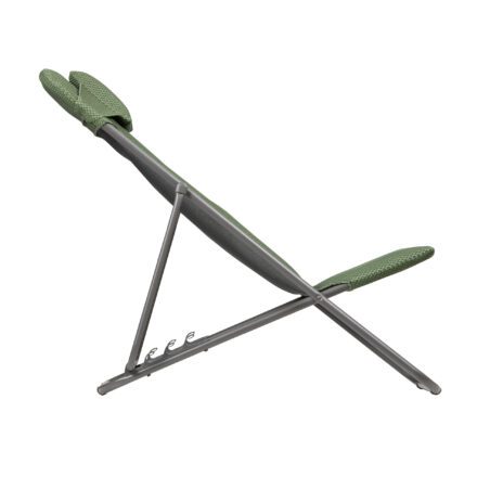 Lafuma Liegestuhl "Maxi Transat Plus BeComfort®", Gestell Stahl titane, Liegefläche BeComfort® olive