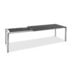 Niehoff "Urban" Ausziehtisch 180/240x95 cm, Gestell Edelstahl, Platte Keramik mittelgrau