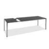 Niehoff "Urban" Ausziehtisch 180/240x95 cm, Gestell Edelstahl, Platte Keramik mittelgrau