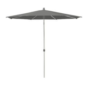 Glatz "Alu-Smart easy", Sonnenschirm, Gestell Aluminium natureloxiert, rund, Dessin 157 - Stone Grey (© by GLATZ AG, Schweiz)