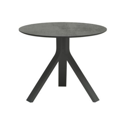 Stern "Freddie" Beistelltisch, Gestell Aluminium anthrazit, Tischplatte HPL Zement, Ø 60 cm, Höhe 48 cm