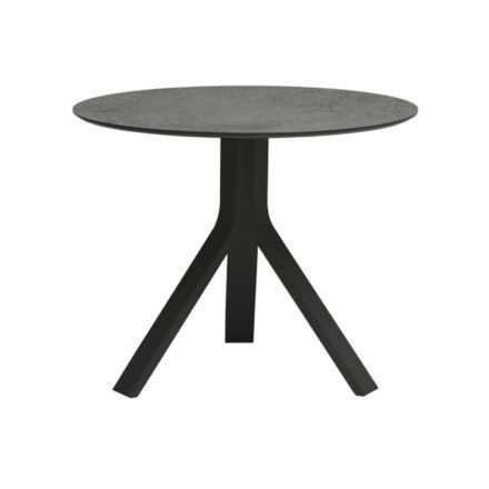 Stern "Freddie" Beistelltisch, Gestell Aluminium schwarz matt, Tischplatte HPL Zement, Ø 65 cm, Höhe 53 cm