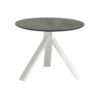 Stern "Freddie" Beistelltisch, Gestell Aluminium weiß, Tischplatte HPL Zement, Ø 55 cm, Höhe 43 cm