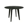 Stern Gartentisch rund 110 cm, Aluminium schwarz matt, Tischplatte HPL Dark Marble