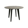 Stern Gartentisch rund 110 cm, Aluminium schwarz matt, Tischplatte HPL Slate Stone