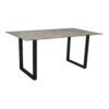 Stern Kufentisch, Gestell schwarz matt, Tischplatte HPL Slate Stone, Tischgröße: 160x90 cm