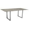 Stern Kufentisch, Gestell Edelstahl, Tischplatte HPL Slate Stone, Tischgröße: 200x100 cm