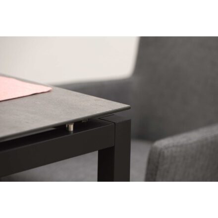 Stern Gartentisch, Gestell Aluminium schwarz matt, Tischplatte HPL
