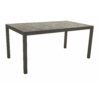 Stern Gartentisch, Gestell Aluminium anthrazit, Tischplatte HPL Slate Stone, 130x80 cm