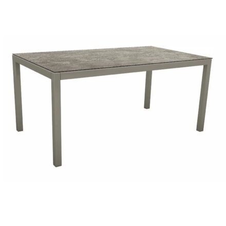 Stern Gartentisch, Gestell Aluminium graphit, Tischplatte HPL Slate Stone, 130x80 cm