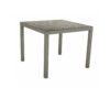 Stern Tischsystem, Gestell Aluminium graphit, Tischplatte HPL Slate Stone, 90x90 cm
