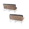 4Seasons Outdoor "Belmond" Loungesofa-Set, Gestell Edelstahl anthrazit, Polyrattan natur, Kissen Olefin anthrazit
