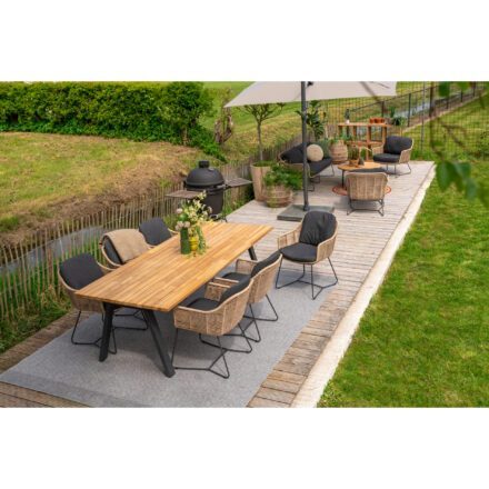 4Seasons Outdoor Gartenmöbel-Set mit Diningsessel "Belmond" und Gartentisch "Ambassador" 240x100 cm