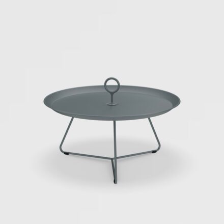 Houe "Eyelet" Beistelltisch, Gestell Stahl und Tischplatte Aluminium dark grey, Ø 70 cm, H 35 cm