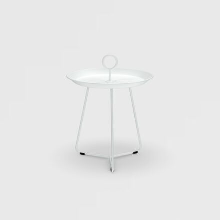Houe "Eyelet" Beistelltisch, Gestell Stahl und Tischplatte Aluminiumt white, Ø 45 cm, H 46,5 cm