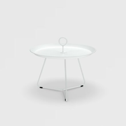 Houe "Eyelet" Beistelltisch, Gestell Stahl und Tischplatte Aluminium white, Ø 57,5 cm, H 41 cm