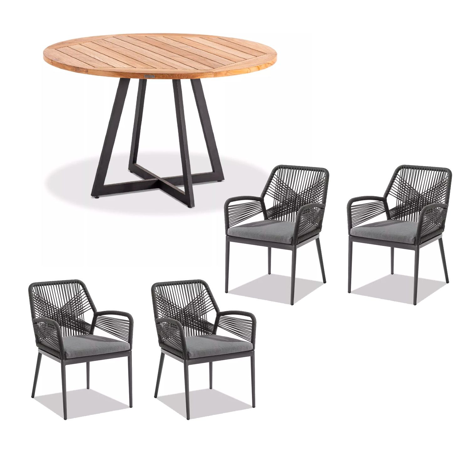 Niehoff Gartenmöbel-Set mit Stuhl und Milan Tisch Venedig
