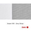 GLATZ Stoffmuster Dessin 555 Grey Stripe