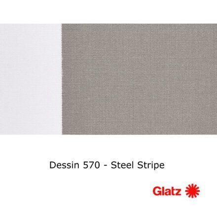 GLATZ Stoffmuster Dessin 570 Steel Stripe