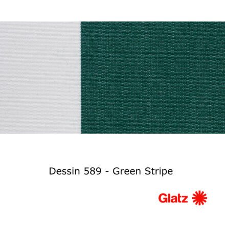 GLATZ Stoffmuster Dessin 589 Green Stripe